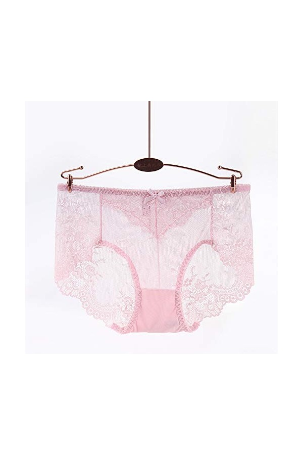 Déguisement Sexy Coquine Mesdames Nouvelle Sexy Dentelle Mi-Taille Culotte Maille Coton Entrejambe Culotte Lingerie Ouverte S