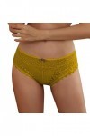 Junhasgood Sexy Lingerie Grande Taille Lace Lace Up Panty Sexy Hollow Out Underwear Gloss Lingerie Yellow, XXXL 