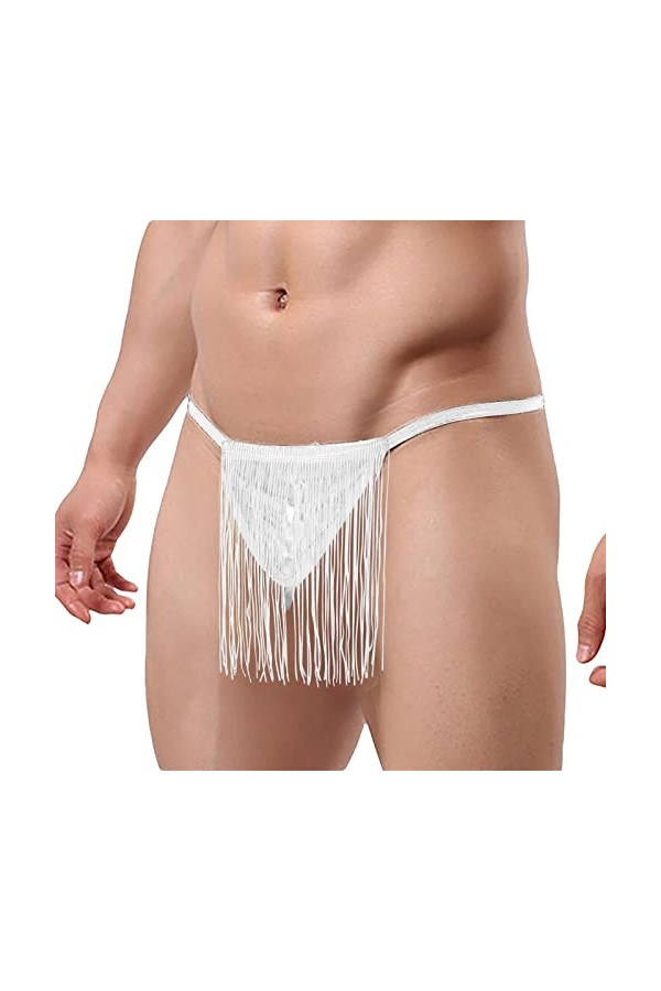 Junhasgood Strings Sexy Homme Hommes Mens Sexy Lingerie Européenne Et Chaîne Dentelle Ajourée Mens String Goût sous-Vêtements