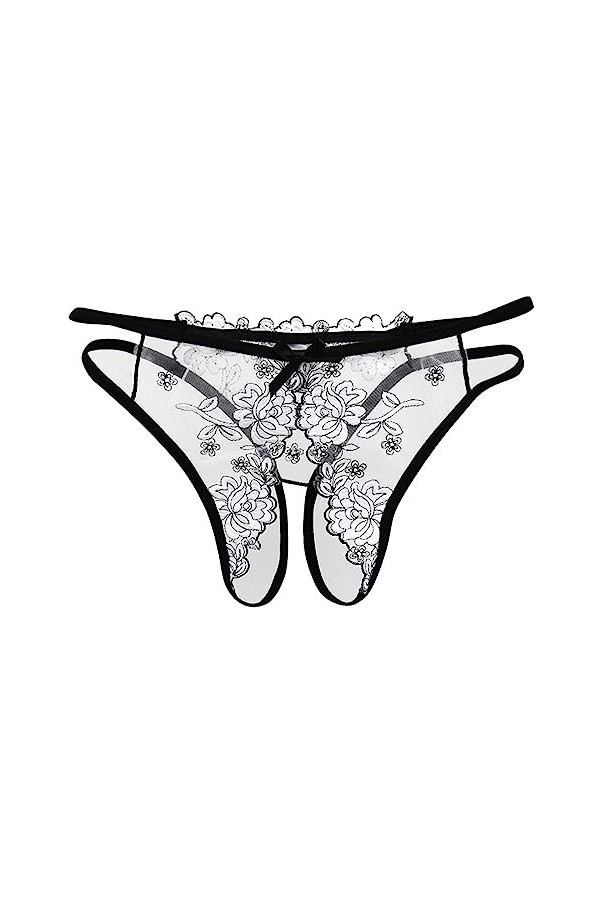 Lingerie Femme Sexy Ensemble Homme Sexy Hot y20.k Culotte Taille Basse en Maille pour Femme Ensemble Cérémonie White, One Si