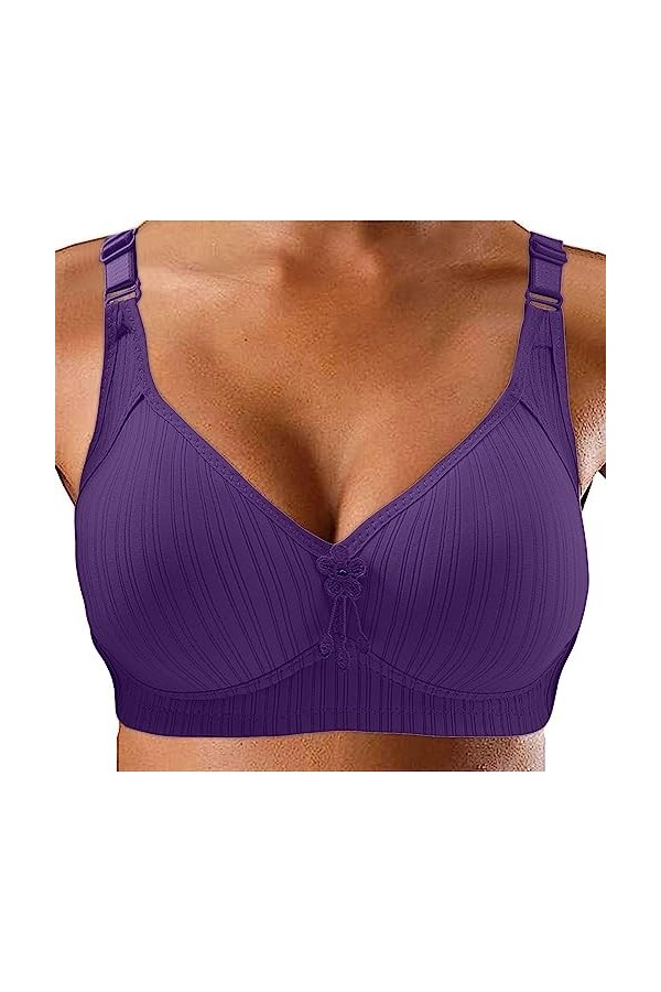 Soutien-gorge pour femme - Pour personnes moyennes et âgées - Sans anneau en acier - Soutien-gorge confortable - Livraison gr