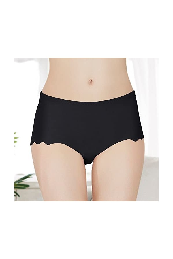 Vexiangni Culotte pour femme - Ouvert - Sans coutures - Transparent - Grande taille - String stretch - Coton - Taille haute -