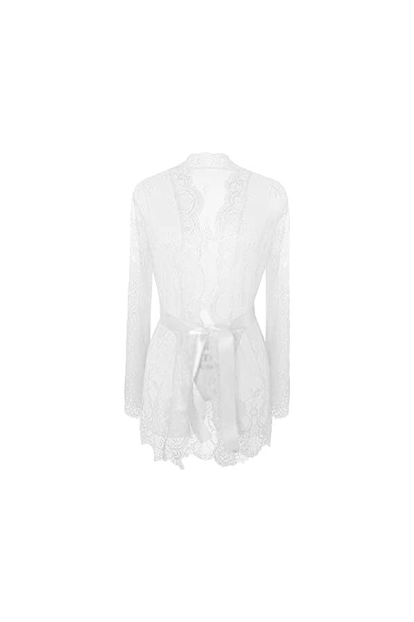 PYUIYY Lingerie pour Femmes Chemise de Nuit en Dentelle Déshabillés Chemises de Nuit Sexy Halter Nighties Sheer Mesh Nightwea