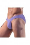 Sous-vêtements pour homme, taille 10, sexy, taille basse, caleçon 3D, respirant, doux et fixe, boxer court pour homme, lilas,