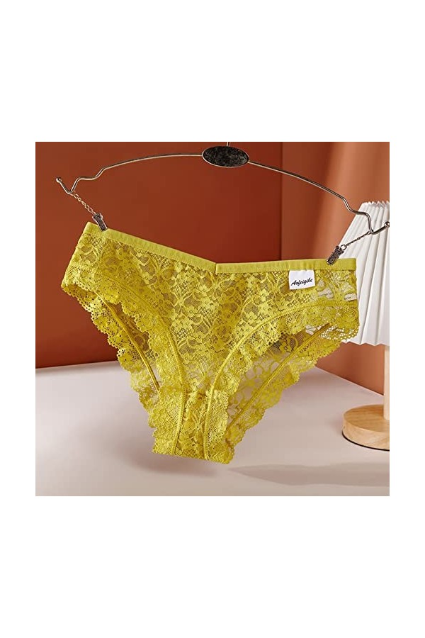 Culotte Femme sans Couture Haute Tangas Culottes Légère Period sous-Vêtements Dentelle Tangas Multicolore Classique Briefs Cl