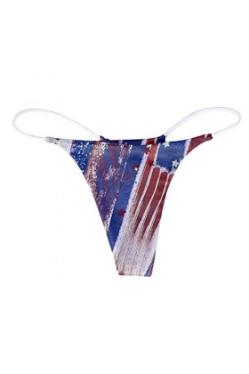 BIISDOST Sexy G String Imprimé Culotte Femme T Back Culotte Confort Doux Taille Basse Ensemble De Lingerie en Dentelle avec A