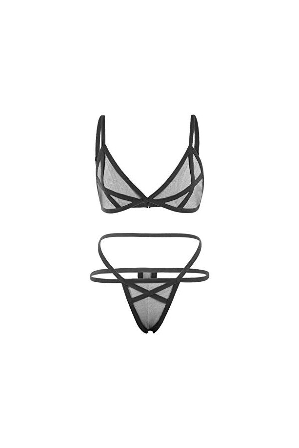 Lingerie Femme Sexy Ensemble Homme Sexy Hot y21k Solid Set Sleepwear Femmes sous-vêtements Corset Underwire Mesh Lingerie Sex