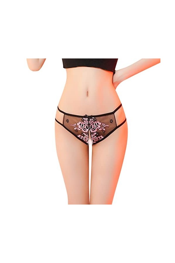 Lingerie Femme Sexy Ensemble Homme Sexy Hot y*2k String en Maille Creuse brodée Sexy Taille Basse pour Femmes Ensemble Vaisse