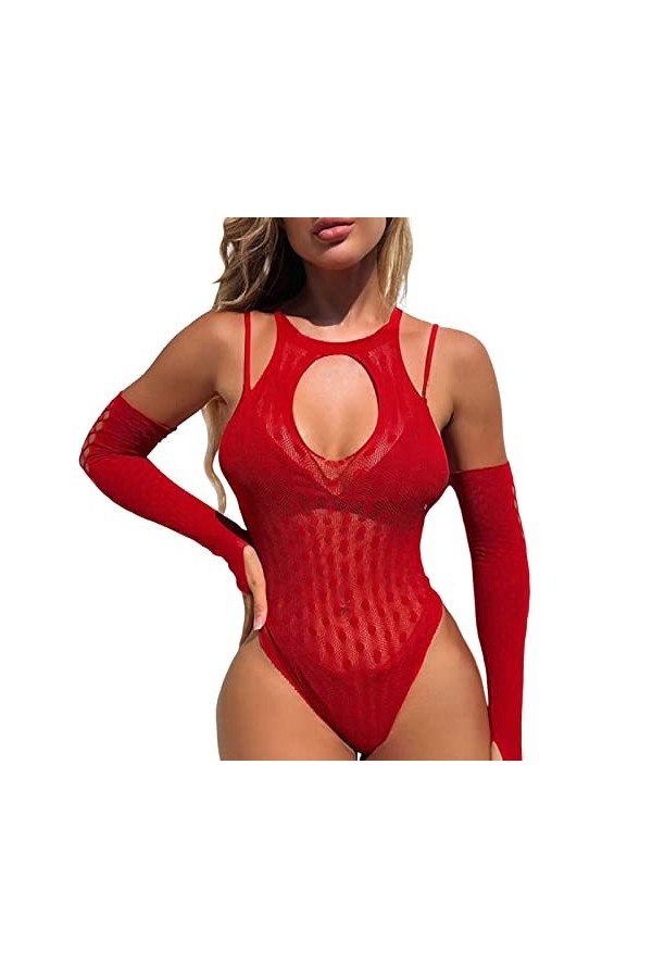 Clubwear en Maille Transparente pour Femmes Lenceria Extreme Sexy Dessous New Luxury Sexs Noir Couleur Femmes Sexy Jarretière