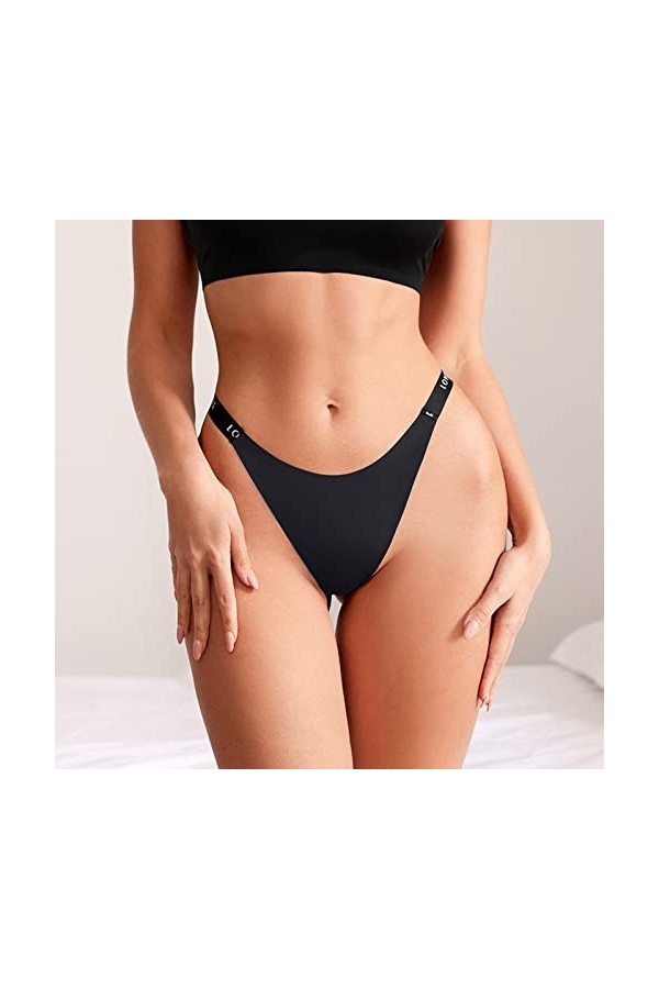 Deal of The Day Today Culotte Menstruelle Grande Taille Culottes pour Femmes sans Couture Fine Sangle String Lettres Sport Fi