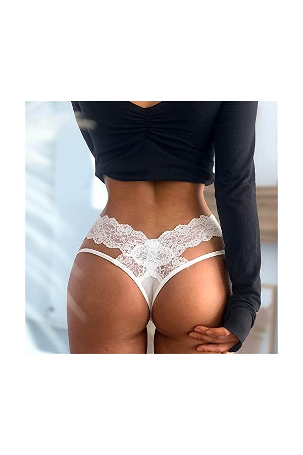 PANPANY Culottes pour Femme Multicolore Dentelle String Slips Femme sans Couture Tanga Taille Basse Confortables Soutien-Gorg