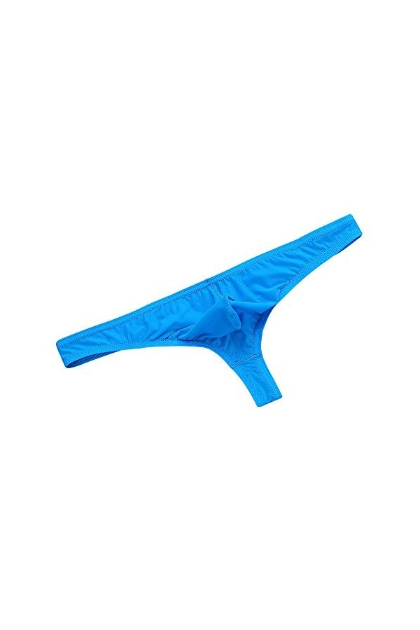 Strings Homme Sexy T-Back Hommes Sous-vêtements Soie Glace Pure Glace Hommes Slips Low Rise Léger et Respirant Sport String T