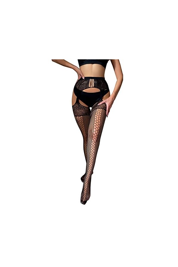 Lingerie Femme Sexy Ensemble Homme Sexy Hot y*2k Femmes Lingerie jarretière Bas Sexy Collants résille Ouverture Leggings évid