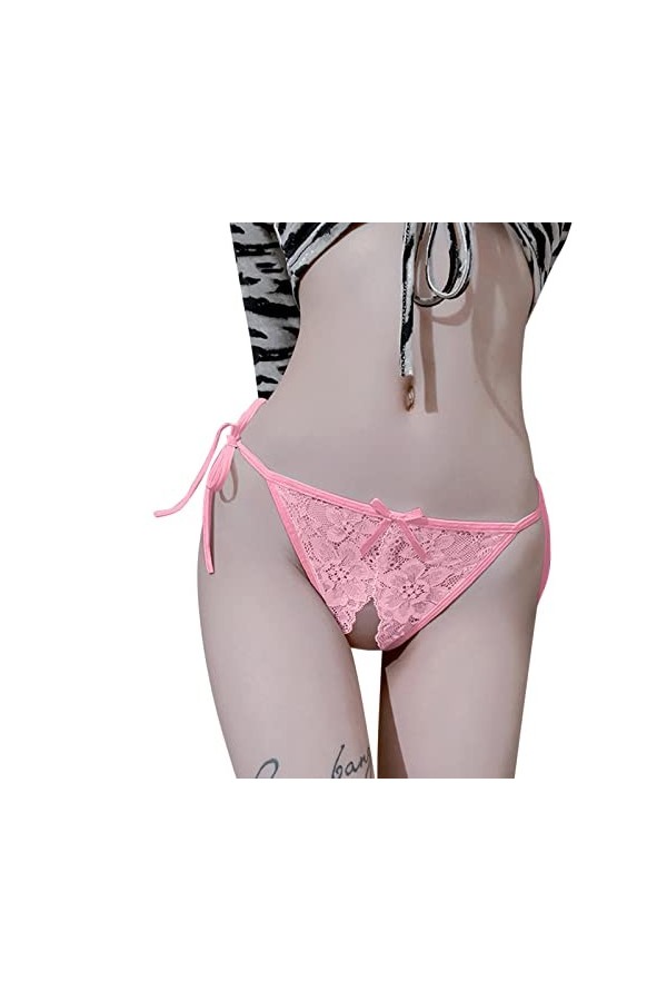 Générique Lingerie Sexy Femme Femmes String Sexy Transparent Tentation Culotte String Dentelle Pantalon Dames Mémoires Culott