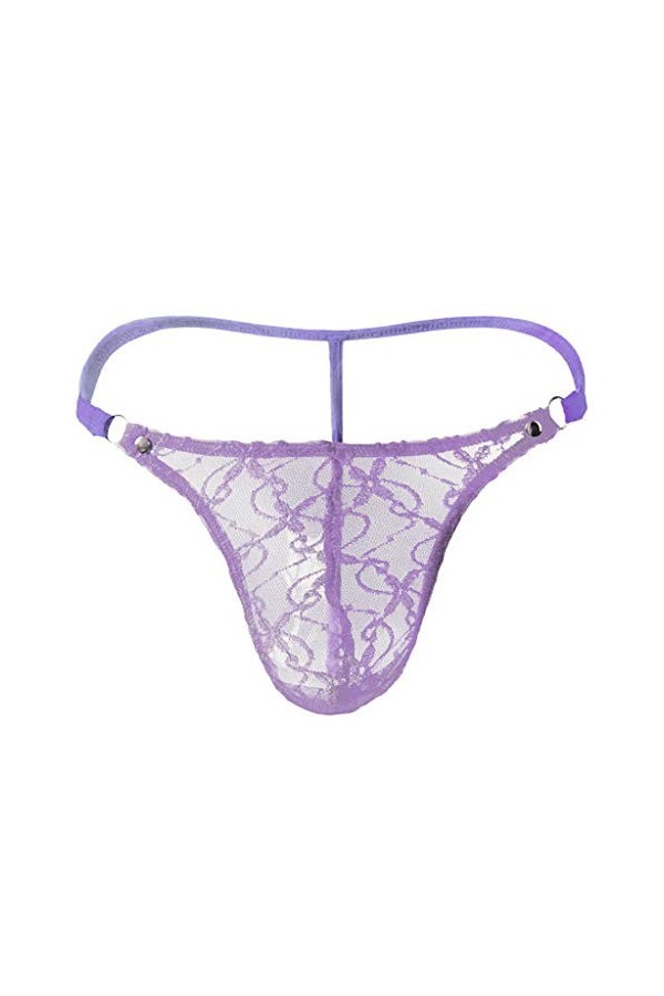 Junhasgood Lingerie Sexy Ensemble Body Lingerie Sexy pour Hommes sous-vêtements Dentelle Maillage G-String Strings Culottes B