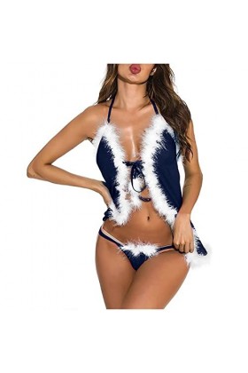 Pyjamas De Lingerie Rouge De NoëL - Femmes De Grande Taille NoëL Hot Erotic Sexy V-Neck Bodys Sous-VêTements Nouveaux,Lingeri