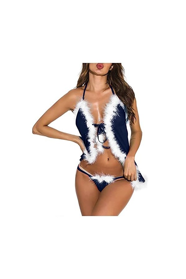 Pyjamas De Lingerie Rouge De NoëL - Femmes De Grande Taille NoëL Hot Erotic Sexy V-Neck Bodys Sous-VêTements Nouveaux,Lingeri