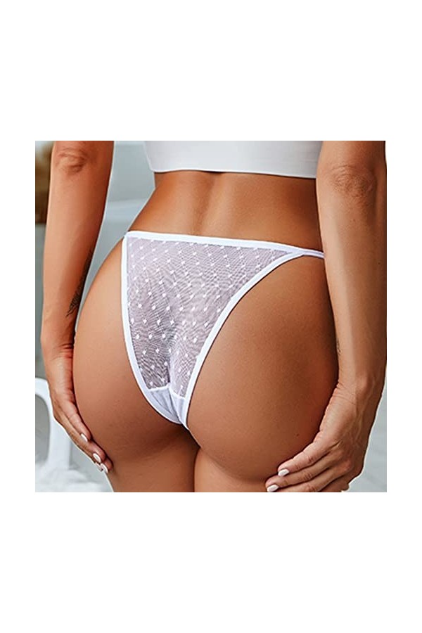 MKIUHNJ Lingerie sexy pour femme - Culotte - Sexy Out pour femme - Dentelle crochet - Sous-vêtements - Combinaison sexy, Blan