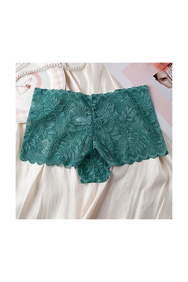 Lingerie Femme Sexy Ensemble Homme Sexy Hot y2*k Femmes Dentelle Boyshort Sexy Dentelle Culotte Taille Basse sous-vêtements D