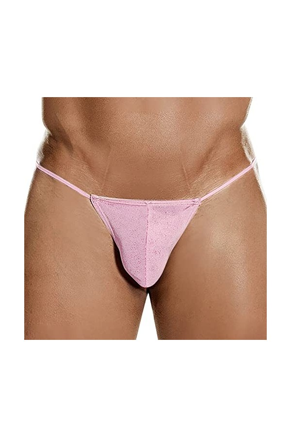 String Homme Sexy Hot Dentelle Slips Boxer String de poche Sexy taille basse pour hommes slip de poche Triangle multicolore T