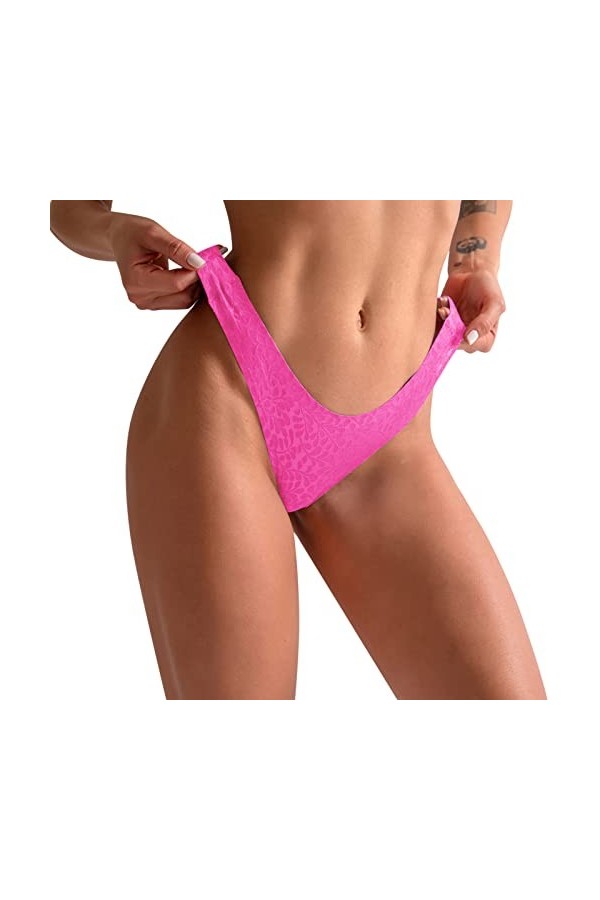 Pantalons Triangle Femme Taille Haute Culottes en Pur Coton et Soie String Elasticité Slips Stretch Short de Bain Ice Boxer G