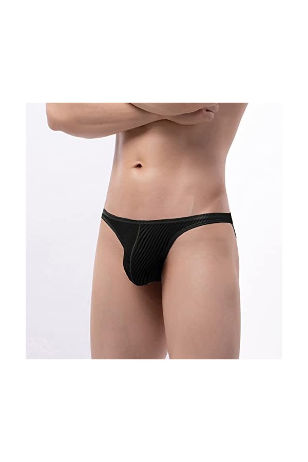 Junhasgood Sexy Hot Chaude Culotte Cuir Imitation Cuir Mens Thong Sexy Seamless Butt T Pantalon Hommes String String Homme