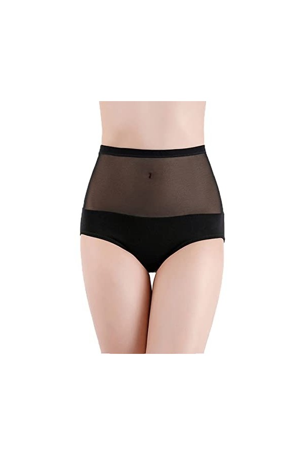 Deals of The Day Culotte Menstruelle Taille Haute Femmes Taille Haute Sexy Culottes Femmes Coton Maille Transparent Abdominal