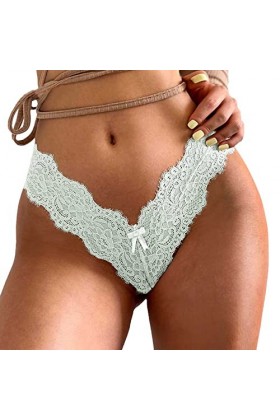 PANPANY Culottes pour Femme Slips Taille Basse Tanga Multipack Dentelle sans Couture Confortables Culottes Multicolore sous V