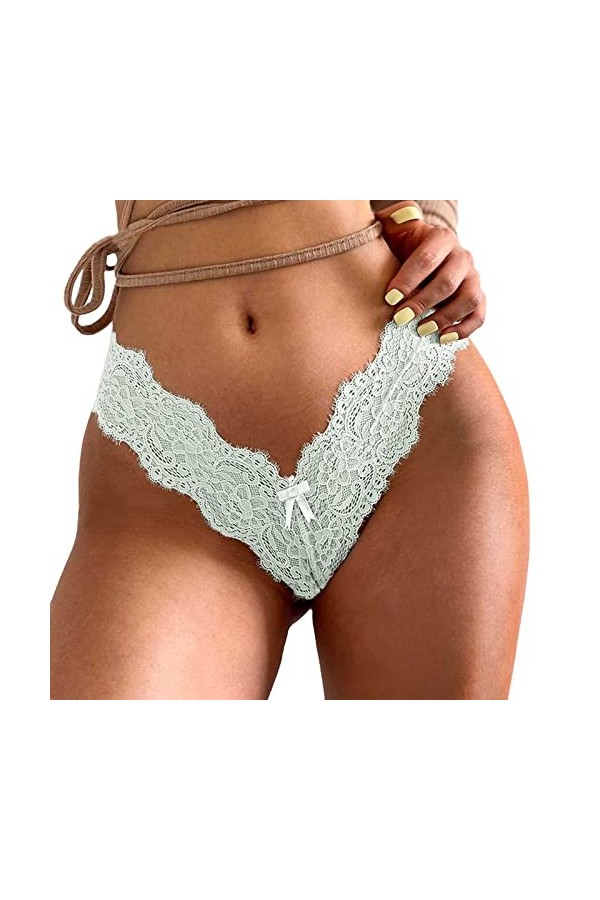 PANPANY Culottes pour Femme Slips Taille Basse Tanga Multipack Dentelle sans Couture Confortables Culottes Multicolore sous V