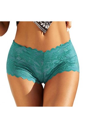 PANPANY Culottes pour Femme Multipack String Soutien-Gorge Dentelle Confortables Slips Multicolore Taille Basse Femme Culotte