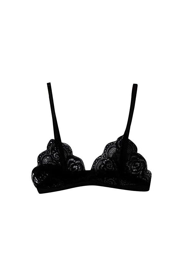 Lingerie Femme Sexy Ensemble Homme Sexy Hot y.2k Mode Femme Soutien-Gorge Haut Court rembourré Triangle Dentelle Florale Bral