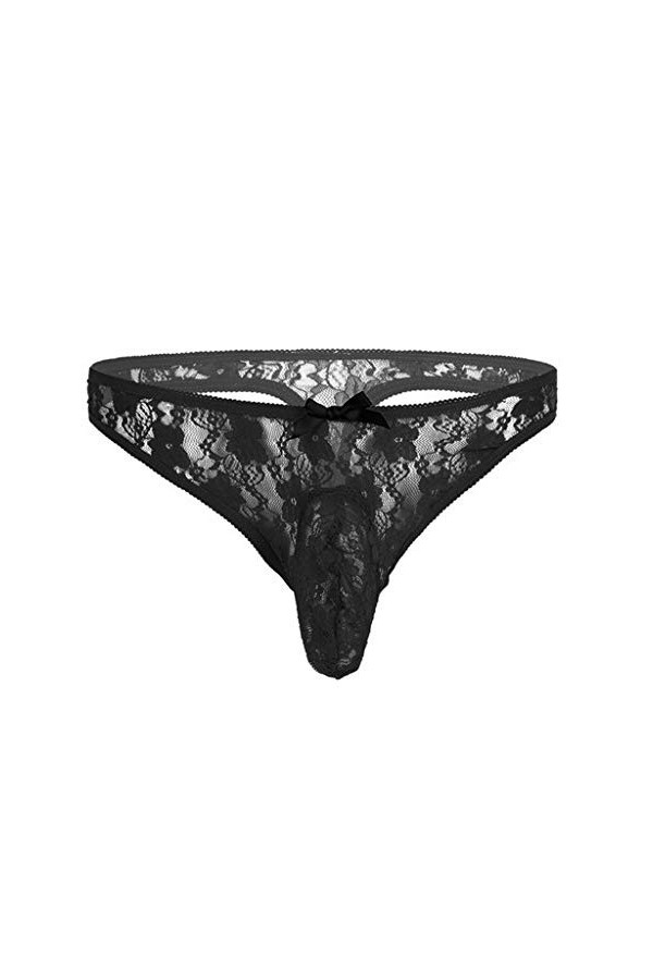 ADMAY 2023 New y22k Style Lingerie Voix-Through Semi-Men Lingerie Bikini T-Back sous-vêtements Floral Lace Briefs Body Sexy C
