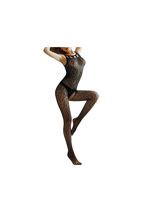 LDZYXY Femmes Sexy évider Net Chaussettes Sexy Collants webwear Lingerie erothique Sexy Hot Ouverte Sexy Lingerie érotique