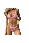 Saint Valentin Sexy Lingerie pour Ouvert Grandes Tailles Sexy Sous-vêtements Pyjama Love Soutien-gorge Set Dentelle + Thong S