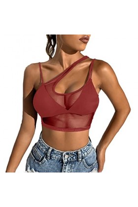 Lingerie Femme Sexy Ensemble Homme Sexy Hot y22k Hauts décontractés sans Manches pour Femmes Voir à Travers la Chemise Transp
