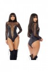 TDEOK Robes sexy sexy sexy pour femme - Combinaison longue - Lingerie artificielle élégante, Noir , taille unique