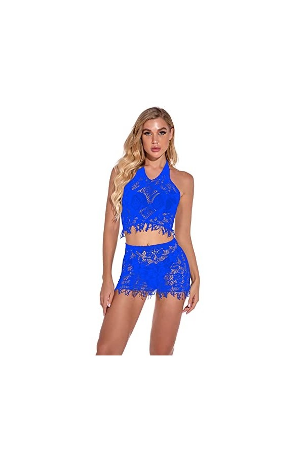 Femmes Ensemble de Lingerie Sexy en Dentelle String Ensemble sous-Vêtements De Seduction 2 pièces avec Soutien-Gorge et Culot