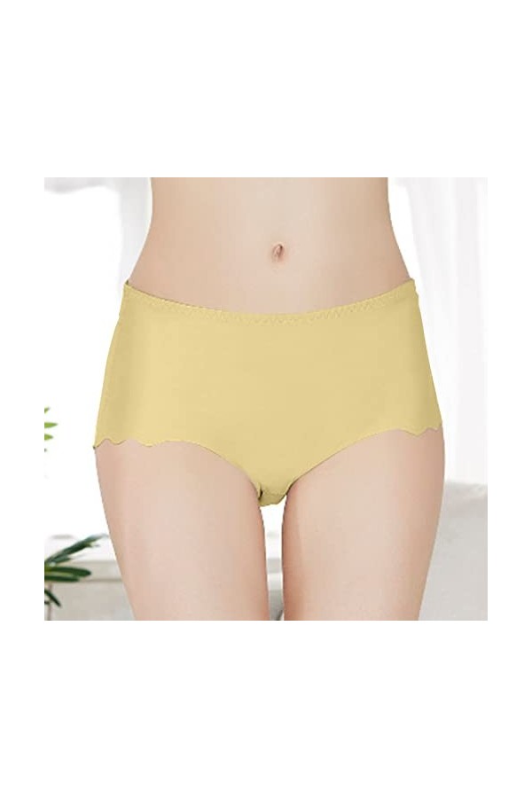 Vexiangni Culotte pour femme - Ouvert - Sans coutures - Transparent - Grande taille - String stretch - Coton - Taille haute -