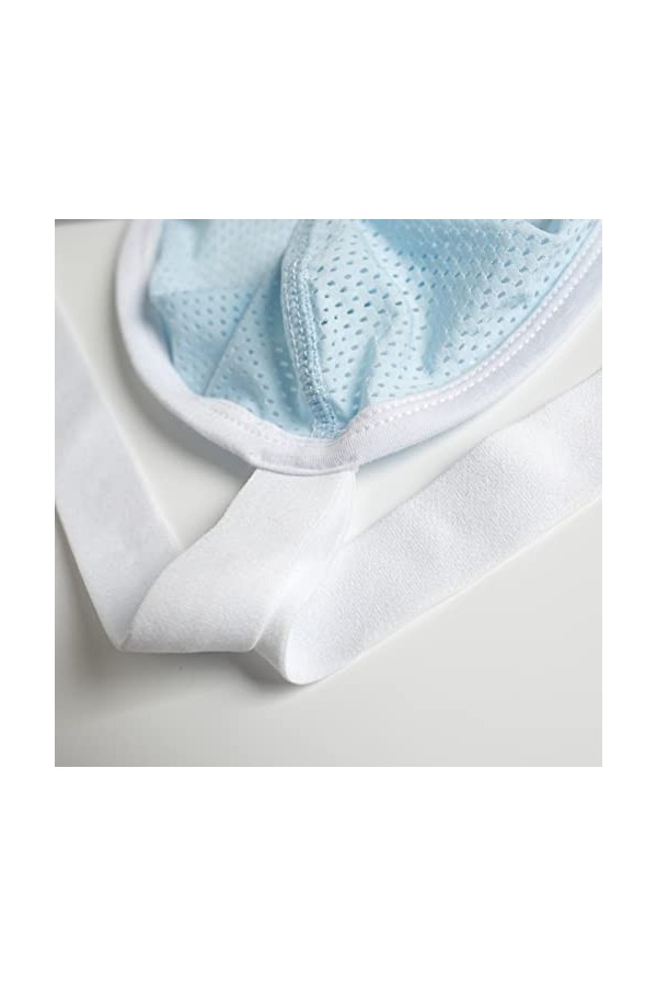 BOTCAM Culotte homme 6 slips en maille taille basse, sexy et respirante pour homme boxer homme taille L, Blanc., XL