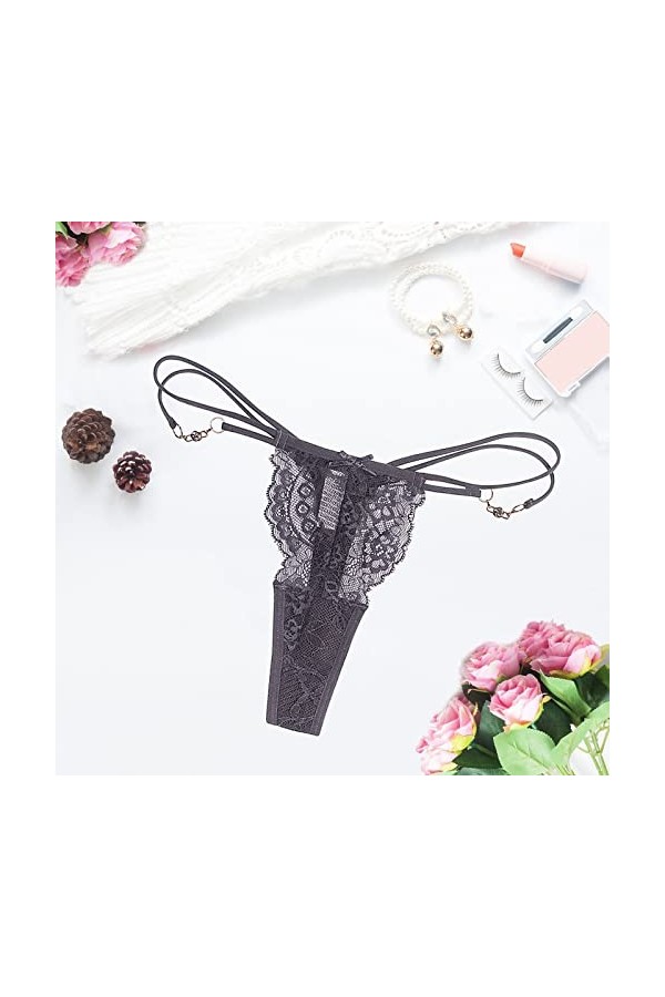 Lingerie Femme Sexy Ensemble Homme Sexy Hot y28.k Femmes T Retour Culotte String Sexy Dentelle Sports Fitness Ultra Mince Fem