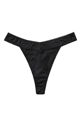 Aoklidil Culotte Femme Sexy Femmes Dentelle Transparent Perle Massage Transparent Sexy String Ouvert Broderie Sous-Vêtements,