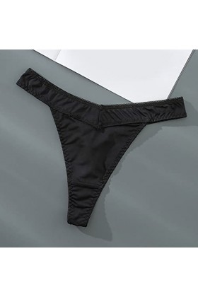 Aoklidil Culotte Femme Sexy Femmes Dentelle Transparent Perle Massage Transparent Sexy String Ouvert Broderie Sous-Vêtements,