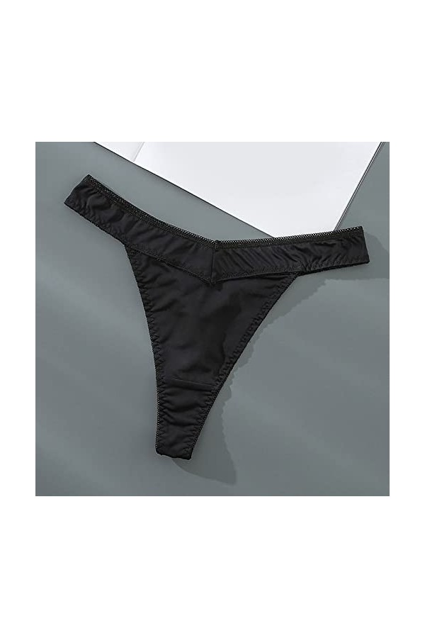 Aoklidil Culotte Femme Sexy Femmes Dentelle Transparent Perle Massage Transparent Sexy String Ouvert Broderie Sous-Vêtements,