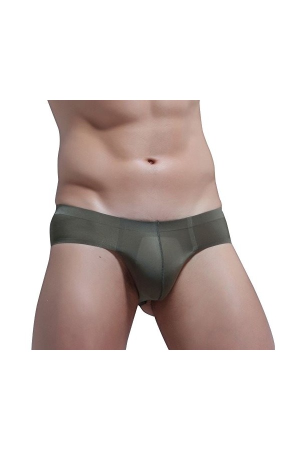 Boxer pour homme - Sous-vêtements doux - Slip de bain pour homme - Lingerie sexy - Bikini sexy - String, Z Jsjm0904_5-kaki, L
