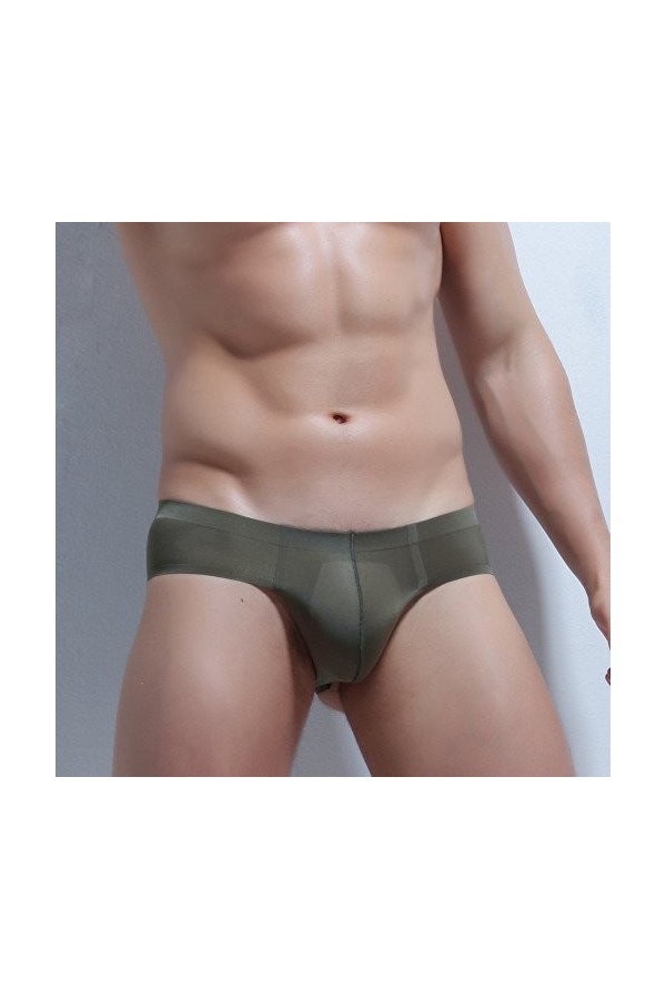 Boxer pour homme - Sous-vêtements doux - Slip de bain pour homme - Lingerie sexy - Bikini sexy - String, Z Jsjm0904_5-kaki, L