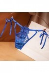 Générique Lingerie Sexy Femme Sweetter Strings Culottes Breakfast See-Through Sexy Lingerie Dentelle Femmes Entrejambe Blue,