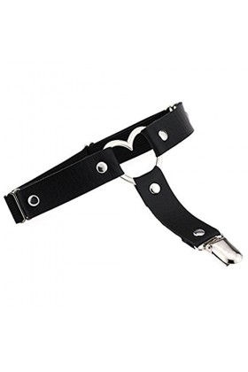 Bodhi2000 Porte-jarretelles sexy en forme de cœur pour femme, Noir , taille unique