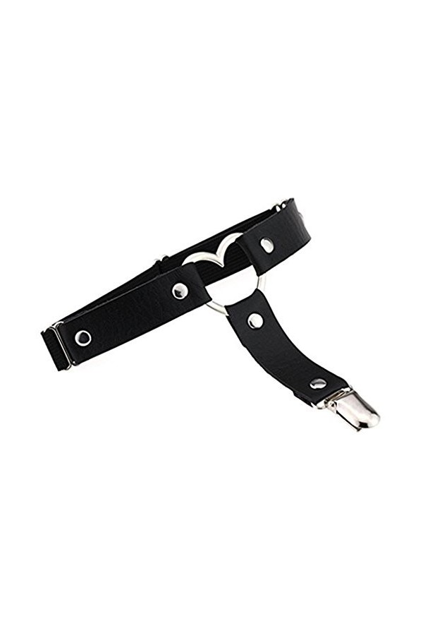 Bodhi2000 Porte-jarretelles sexy en forme de cœur pour femme, Noir , taille unique