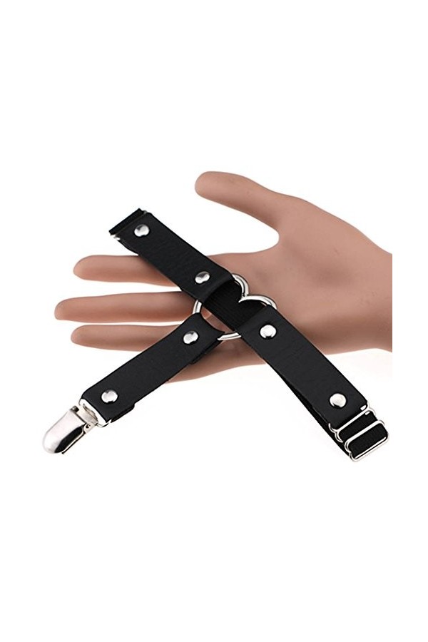 Bodhi2000 Porte-jarretelles sexy en forme de cœur pour femme, Noir , taille unique