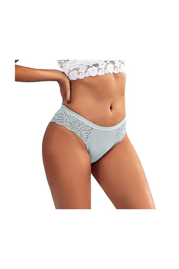 String en Pur Coton et Soie Femme Culottes Couleur Unie Pantalons Triangle de Absorbante Menstruelle 2023 Nouveau Stretch Sli